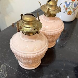 Elegant Pink Glass Lanterns